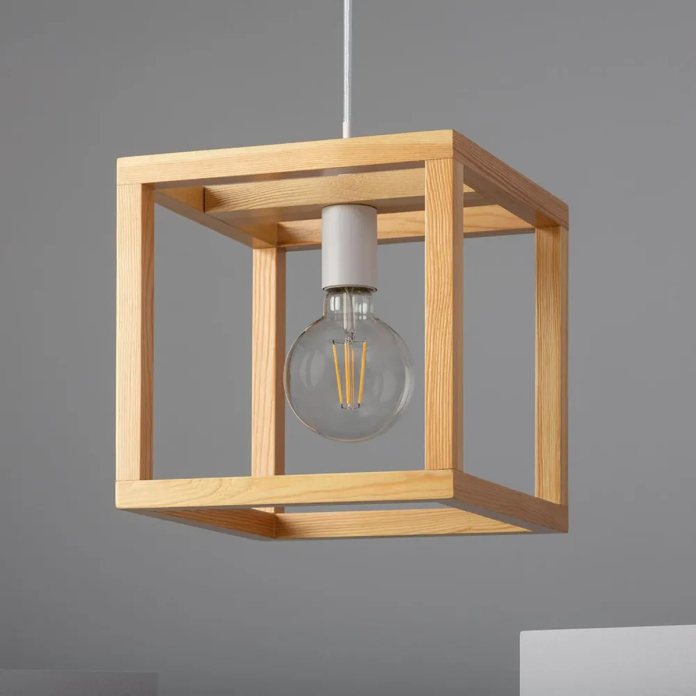 Plafonnier en bois avec éclairage LED Coba pour Bureau à Domicile