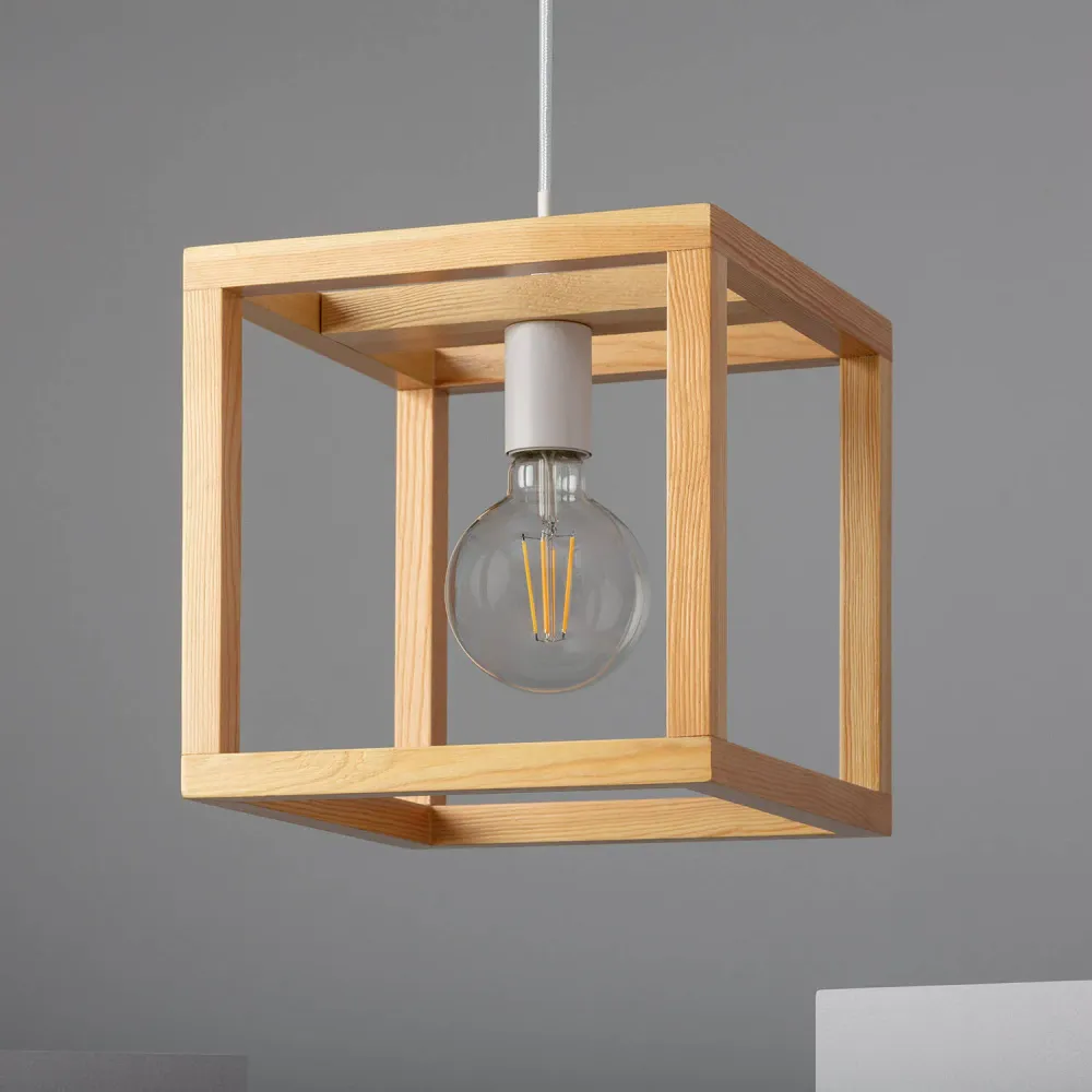 Plafonnier en bois avec éclairage LED Coba pour Bureau à Domicile
