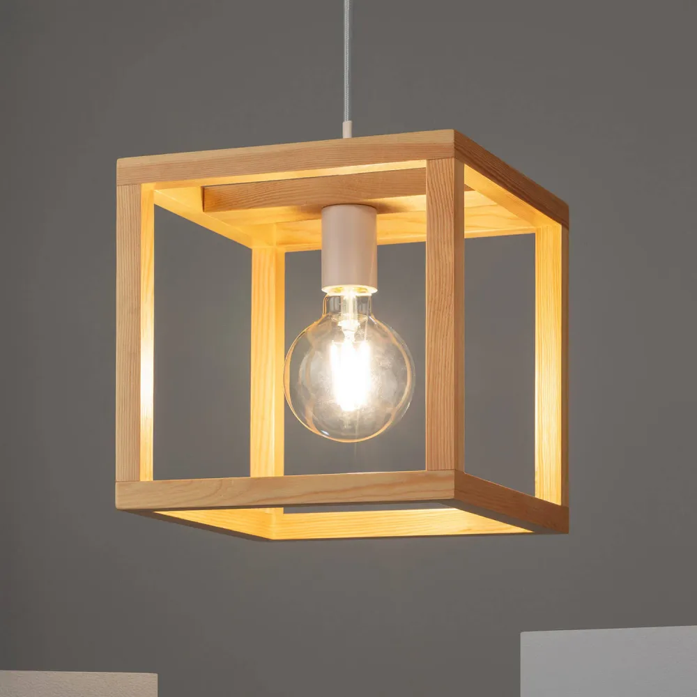 Plafonnier en bois avec éclairage LED Coba pour Bureau à Domicile