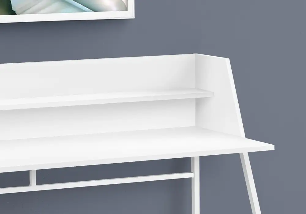 Pupitre réglable pour Bureau D'Ordinateur - 48"L / Blanc / MéTal Blanc