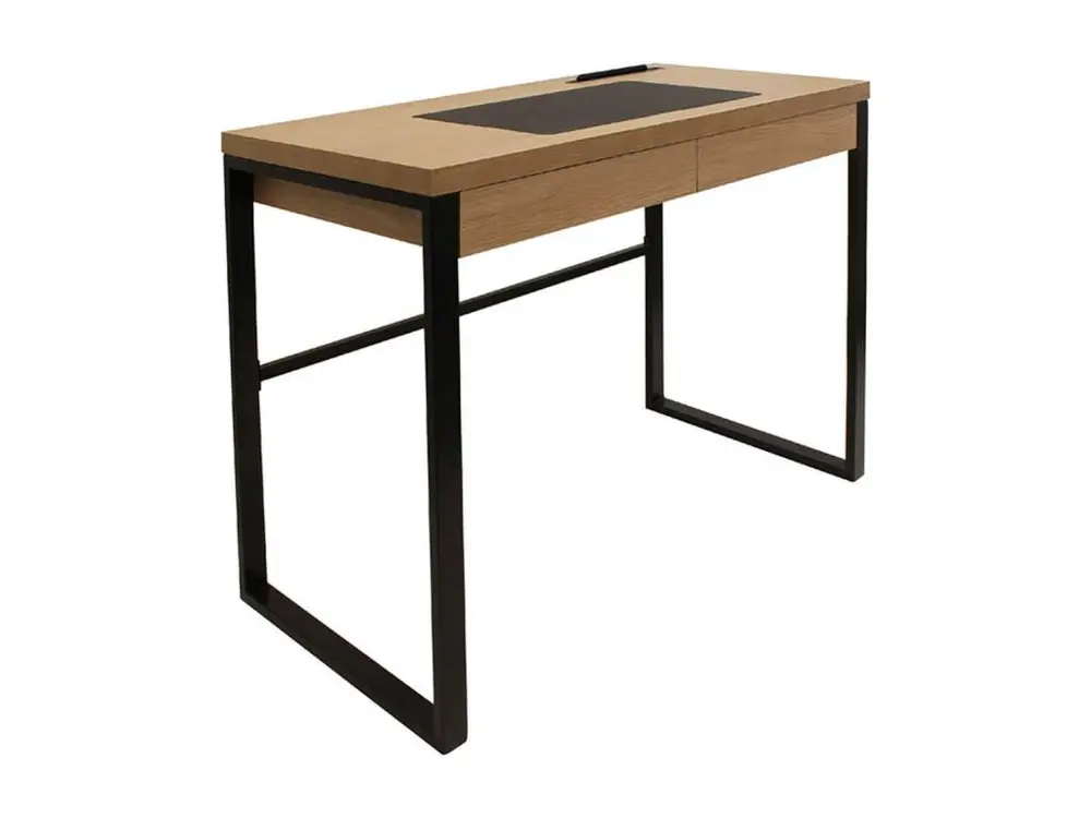 Pupitre réglable pour CALEB - Bureau Plateau Effet Bois et Piètement Noir