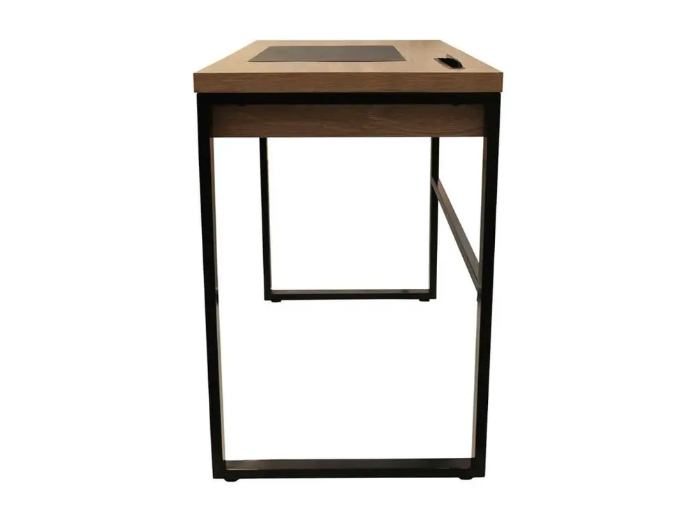 Pupitre réglable pour CALEB - Bureau Plateau Effet Bois et Piètement Noir