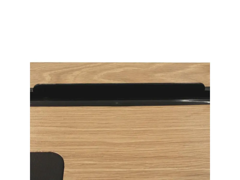 Pupitre réglable pour CALEB - Bureau Plateau Effet Bois et Piètement Noir