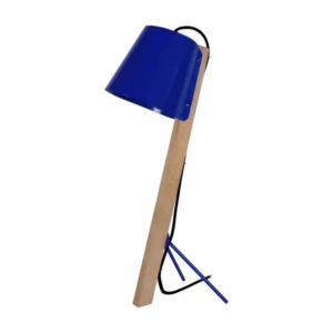 Pupitre réglable pour FITZGERALD - Lampe de bureau trépied bois naturel et bleu