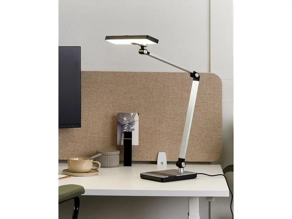 Pupitre réglable pour Lampe de bureau argentée à LED LACERTA