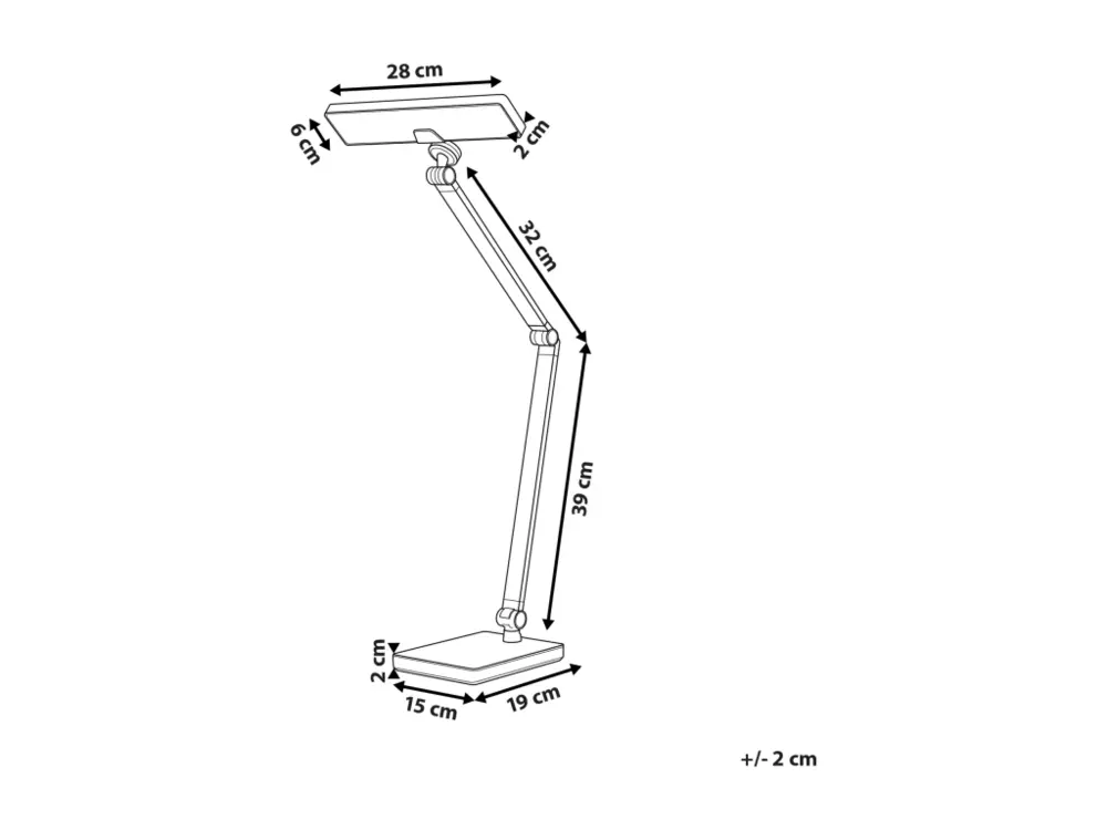 Pupitre réglable pour Lampe de bureau argentée à LED LACERTA