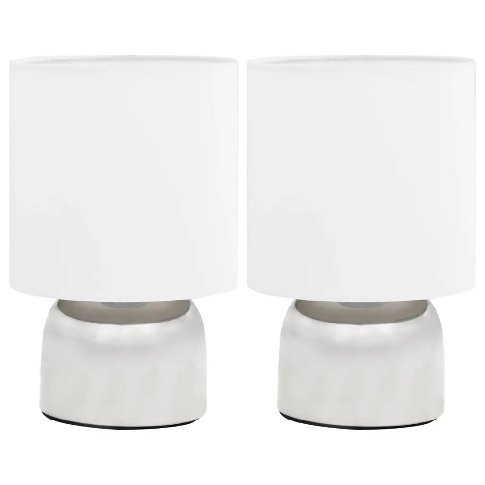 Pupitre réglable pour Lampes de table 2 pcs Bouton tactile Blanc E14