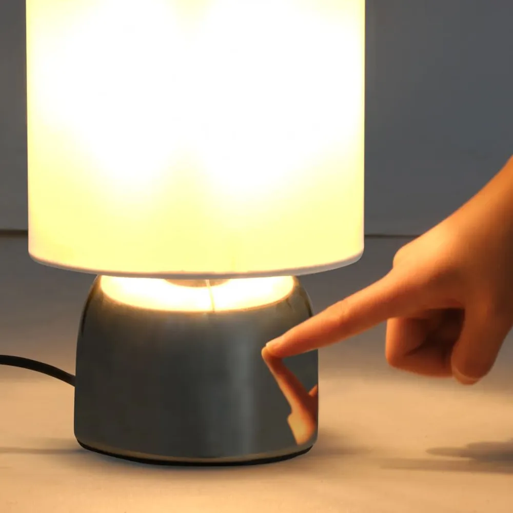 Pupitre réglable pour Lampes de table 2 pcs Bouton tactile Blanc E14