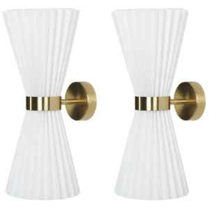 Set 2 Wall Lamps Blanc pur TELANG