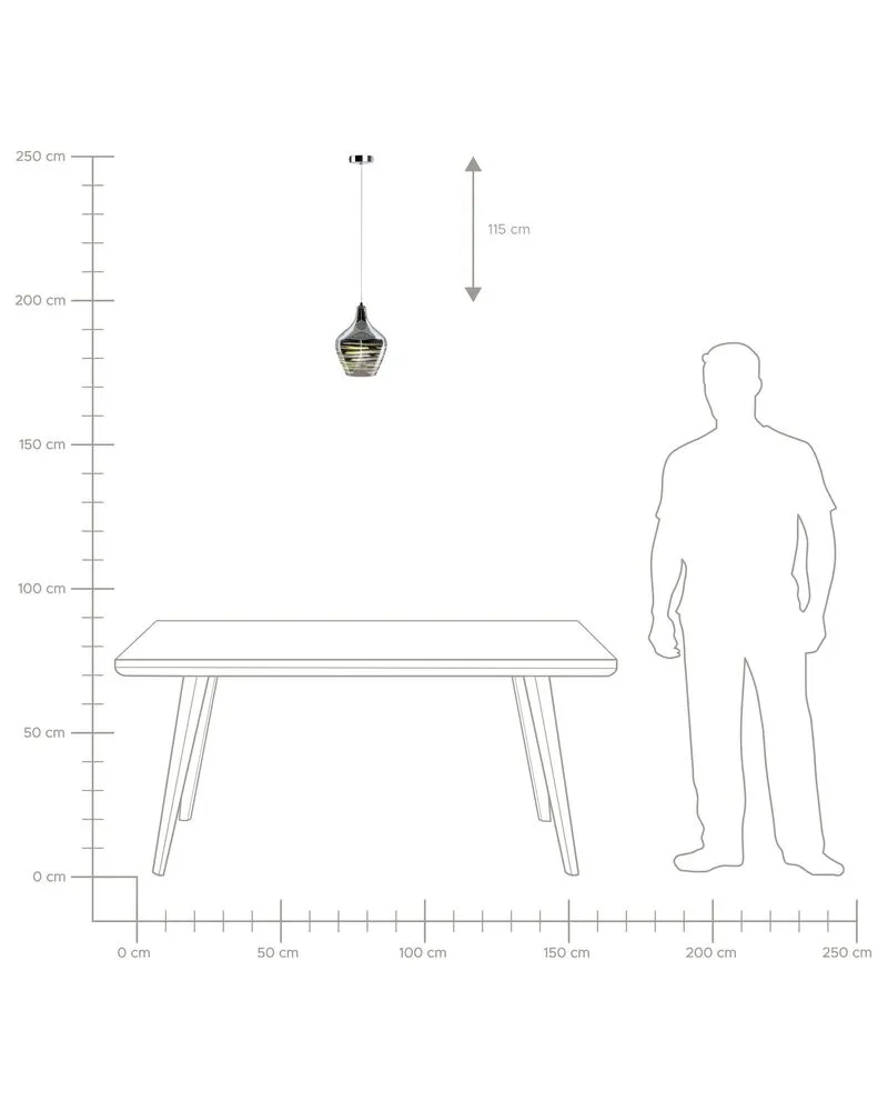 Série Ergonomique Hanglamp glas SANGONE