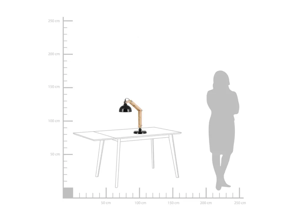 Série Ergonomique Lampe de bureau noir SALADO