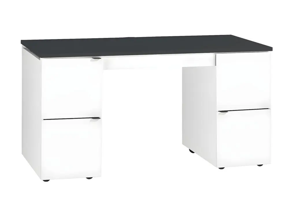 Support pour écran Bureau 140cm modulable Young User Noir et Blanc