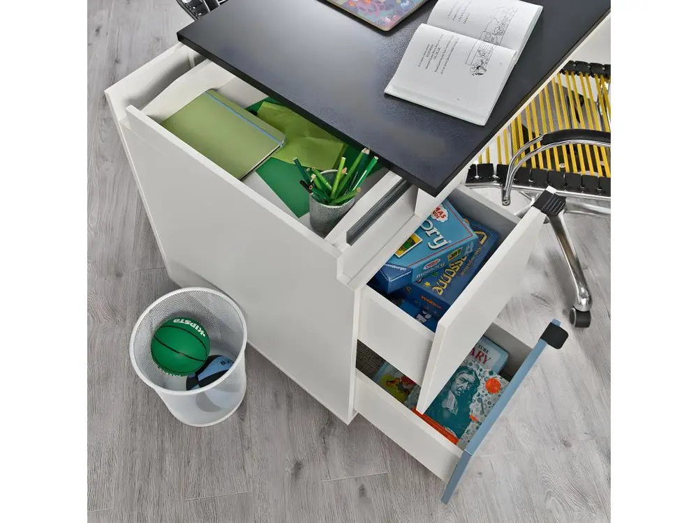 Support pour écran Bureau 140cm modulable Young User Noir et Blanc
