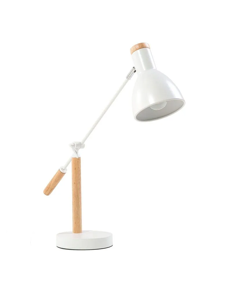 Support pour écran Bureaulamp hout wit PECKOS