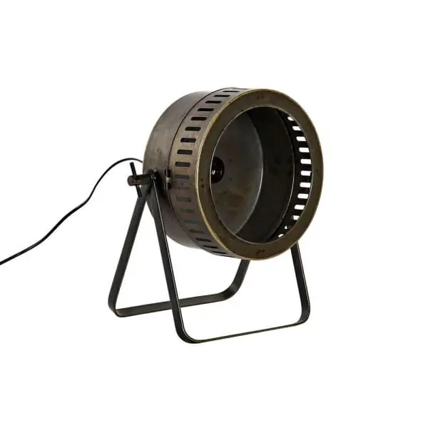 Support pour écran Lampe de Sol et Bureau Design Projecteur en Métal Vieilli (32 x 29,5 x