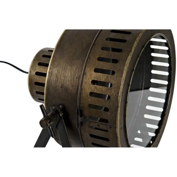 Support pour écran Lampe de Sol et Bureau Design Projecteur en Métal Vieilli (32 x 29,5 x