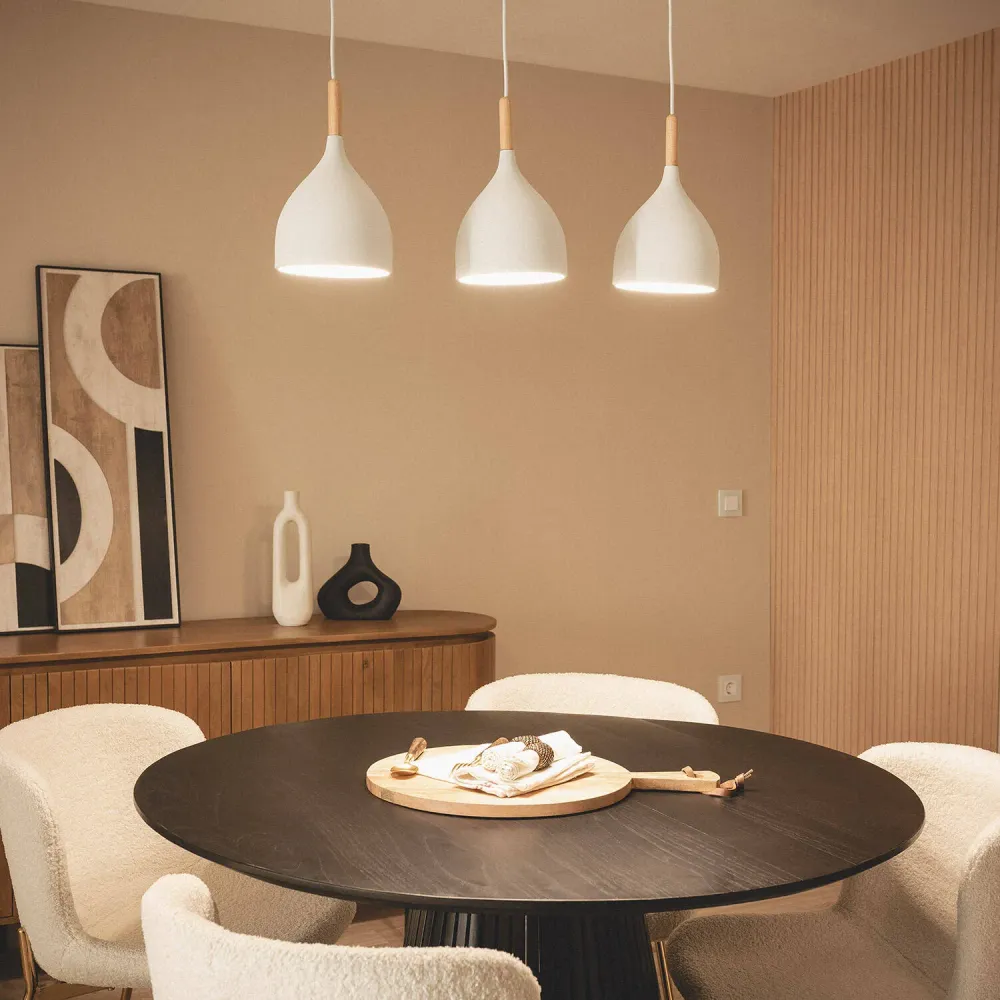 Système Modulable Lampe en métal et bois avec éclairage LED Karlek