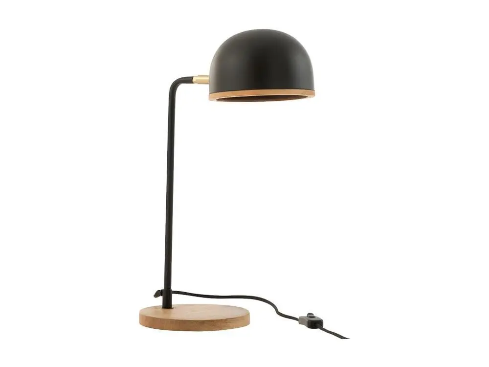 Table d'appoint pour Lampe de Bureau Design en Métal "Evy" 48cm Noir