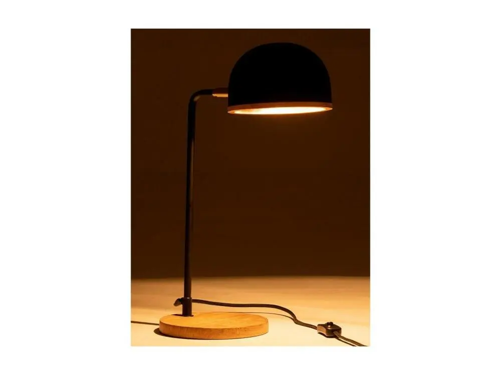 Table d'appoint pour Lampe de Bureau Design en Métal "Evy" 48cm Noir