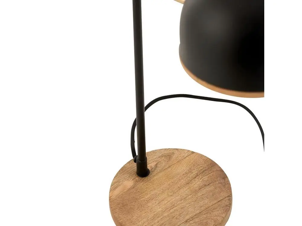 Table d'appoint pour Lampe de Bureau Design en Métal "Evy" 48cm Noir