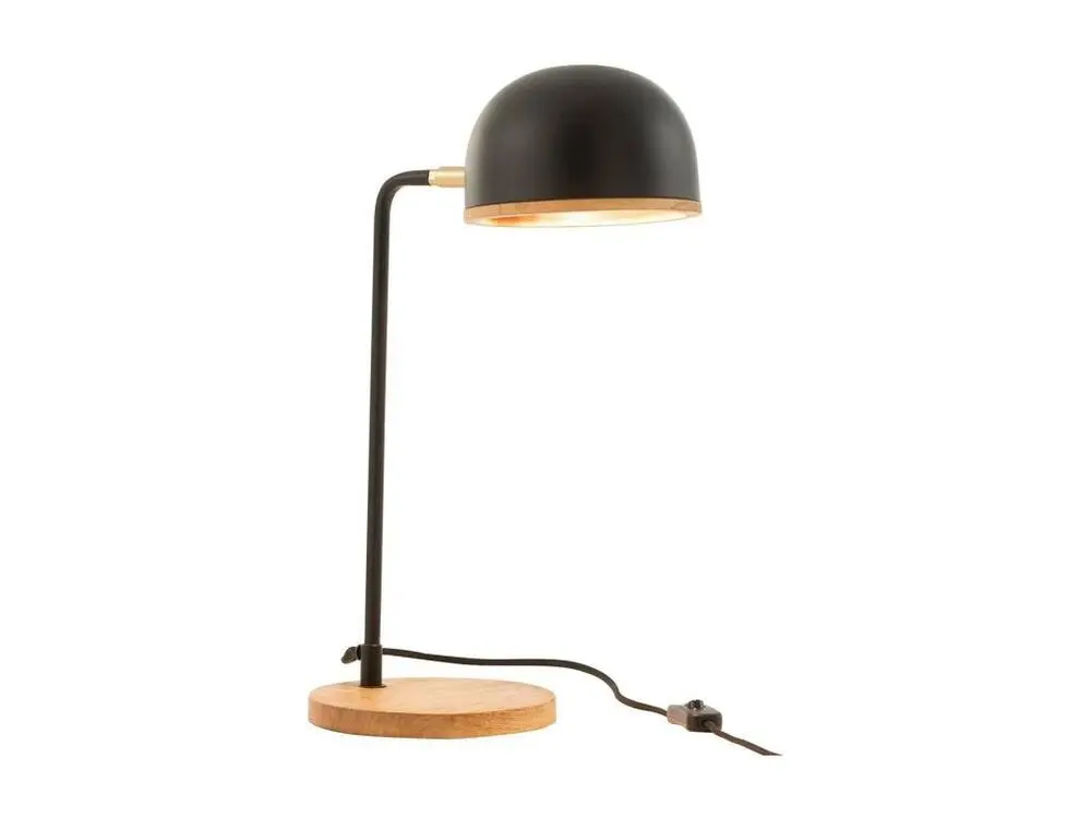 Table d'appoint pour Lampe de Bureau Design en Métal "Evy" 48cm Noir