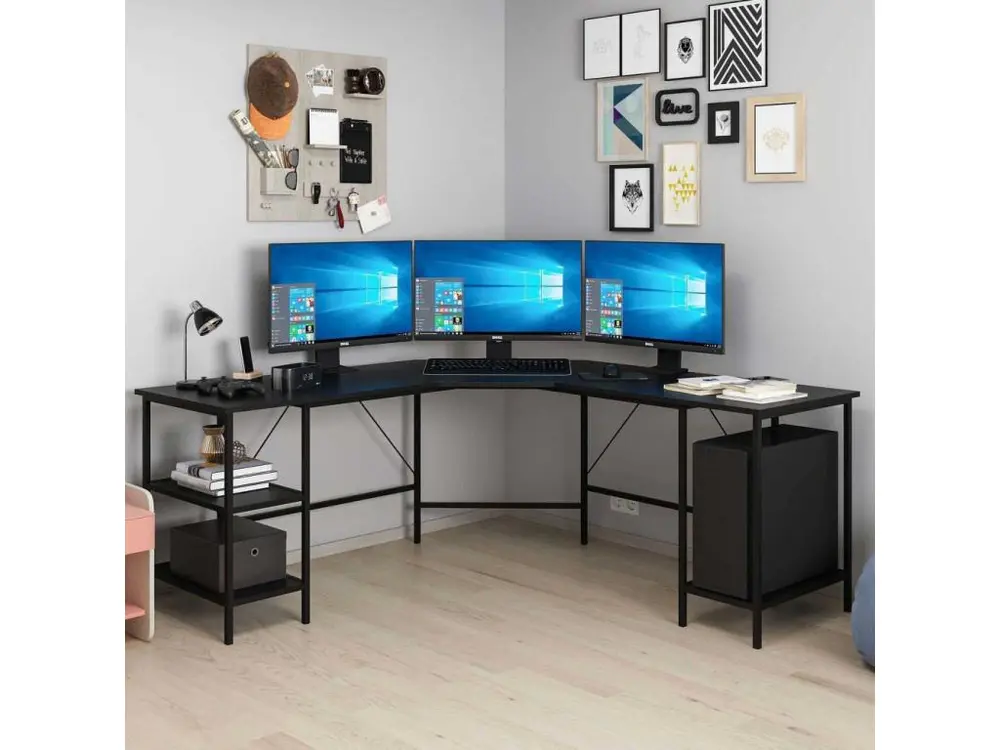 Étagère murale pour Bureau d'angle en aggloméré Power