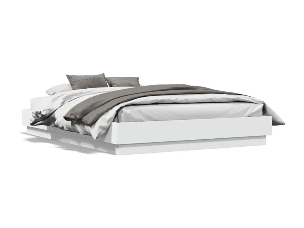 Étagère murale pour Cadre de lit avec lumières LED blanc 120x190