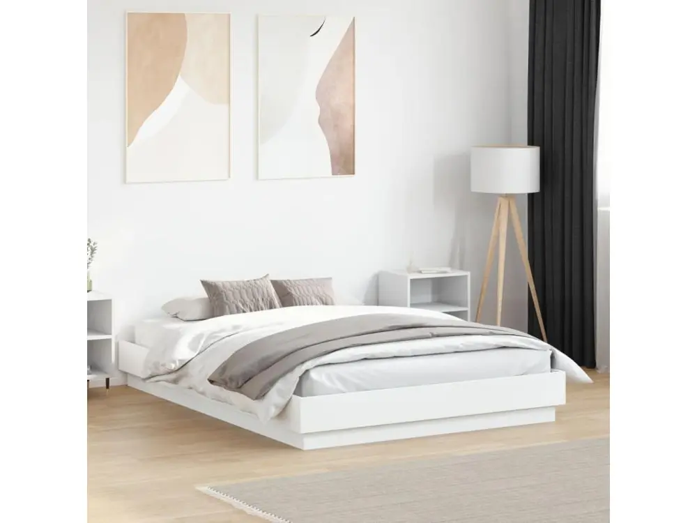 Étagère murale pour Cadre de lit avec lumières LED blanc 120x190