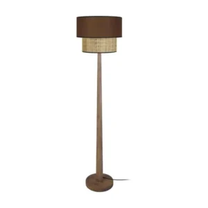 THOR B - Lampadaire droit bois profond et marron