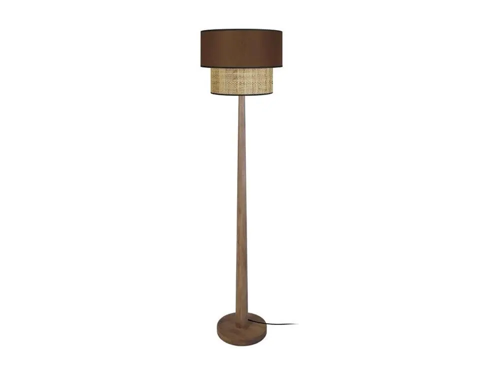 THOR B - Lampadaire droit bois profond et marron