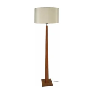 THOR - Lampadaire droit bois sombre et créme pour Espace Confiné
