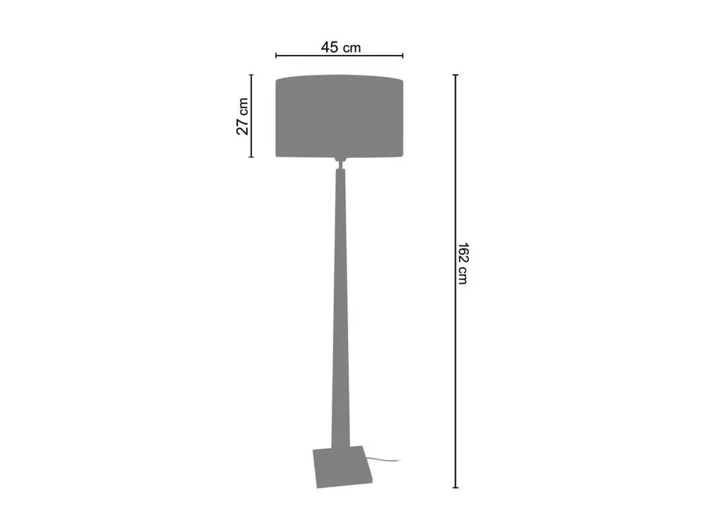 THOR - Lampadaire droit bois sombre et créme pour Espace Confiné