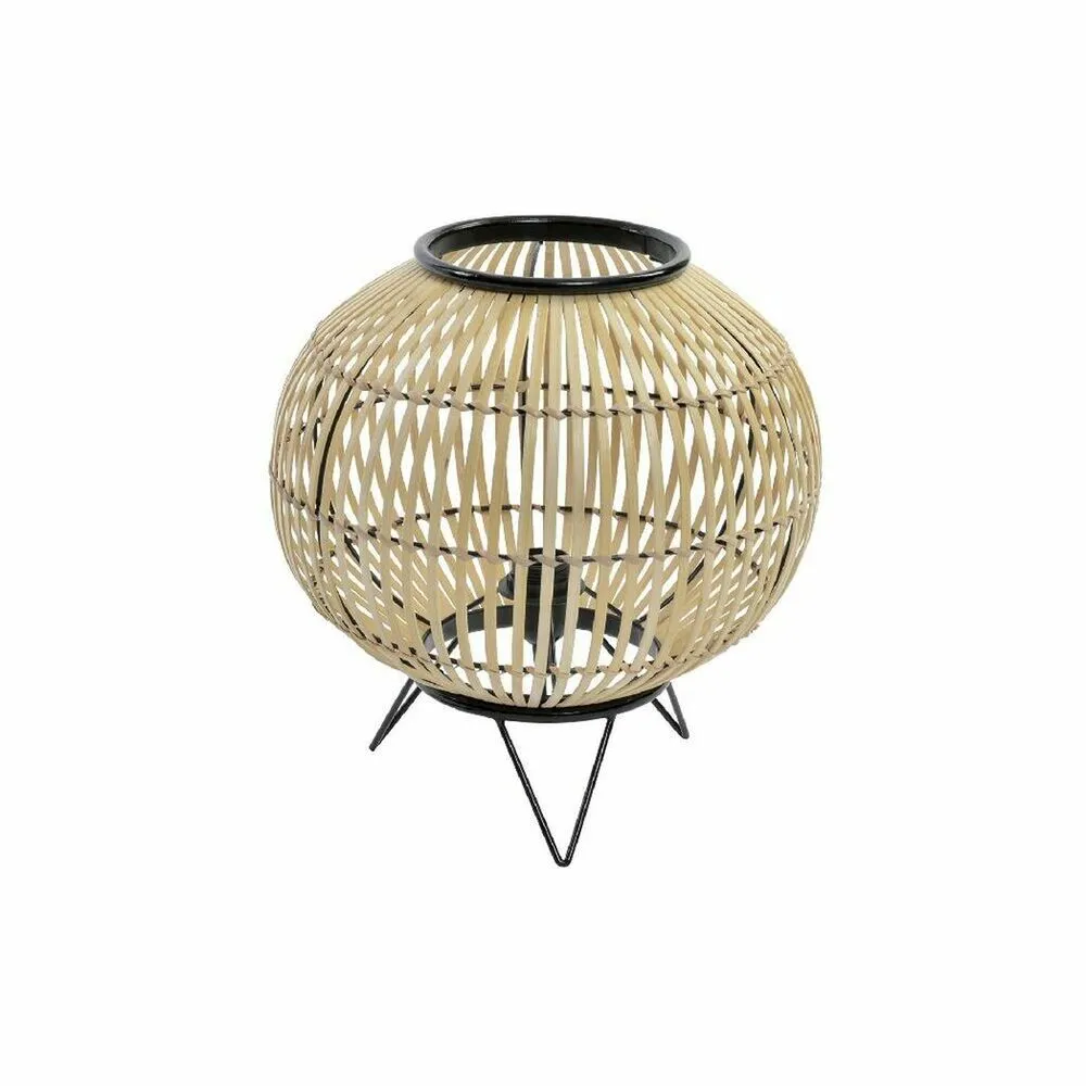 Tropical Bambou and Metal Desk Lamp (36 x 36 x 37 cm)