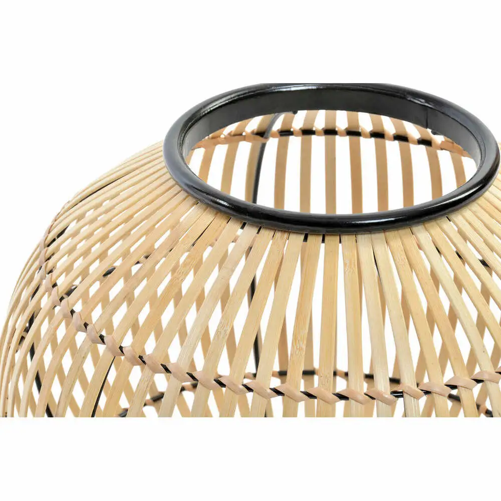 Tropical Bambou and Metal Desk Lamp (36 x 36 x 37 cm)