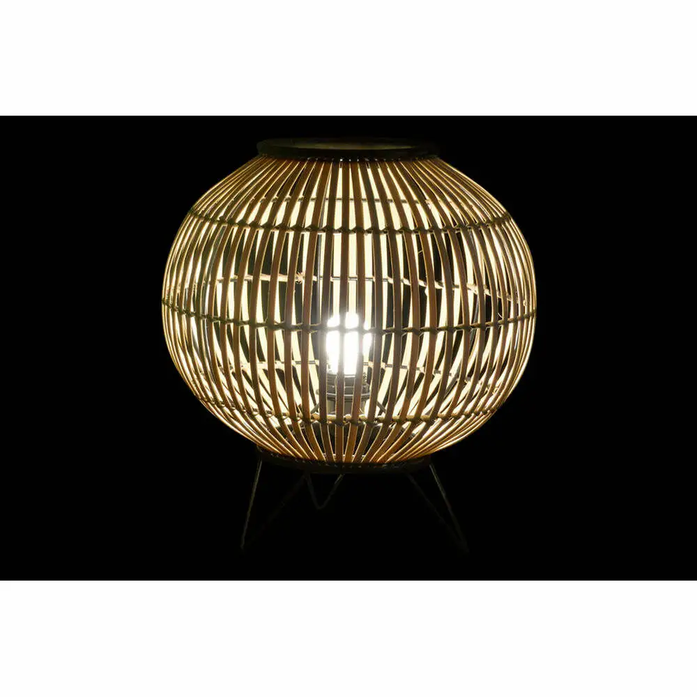 Tropical Bambou and Metal Desk Lamp (36 x 36 x 37 cm)