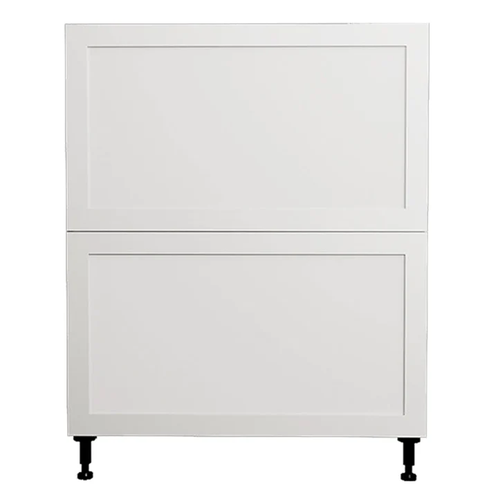 Armoire de cuisine blanche de style Shaker à 2 tiroirs, 30 L x 34-3/4 H x 24 po pour Espace réduit
