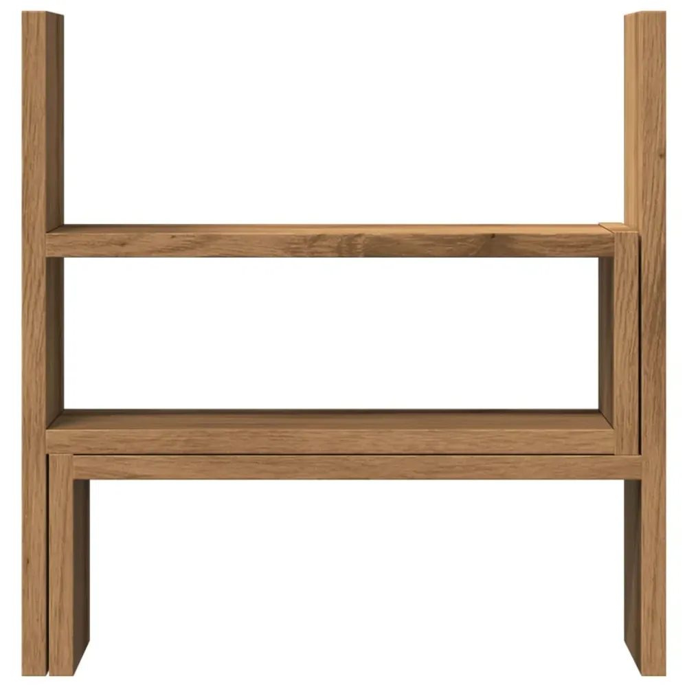 Bloc-notes mural Organisateur armoire de bureau réglable artisanal bois ingénierie marron 02_0043576
