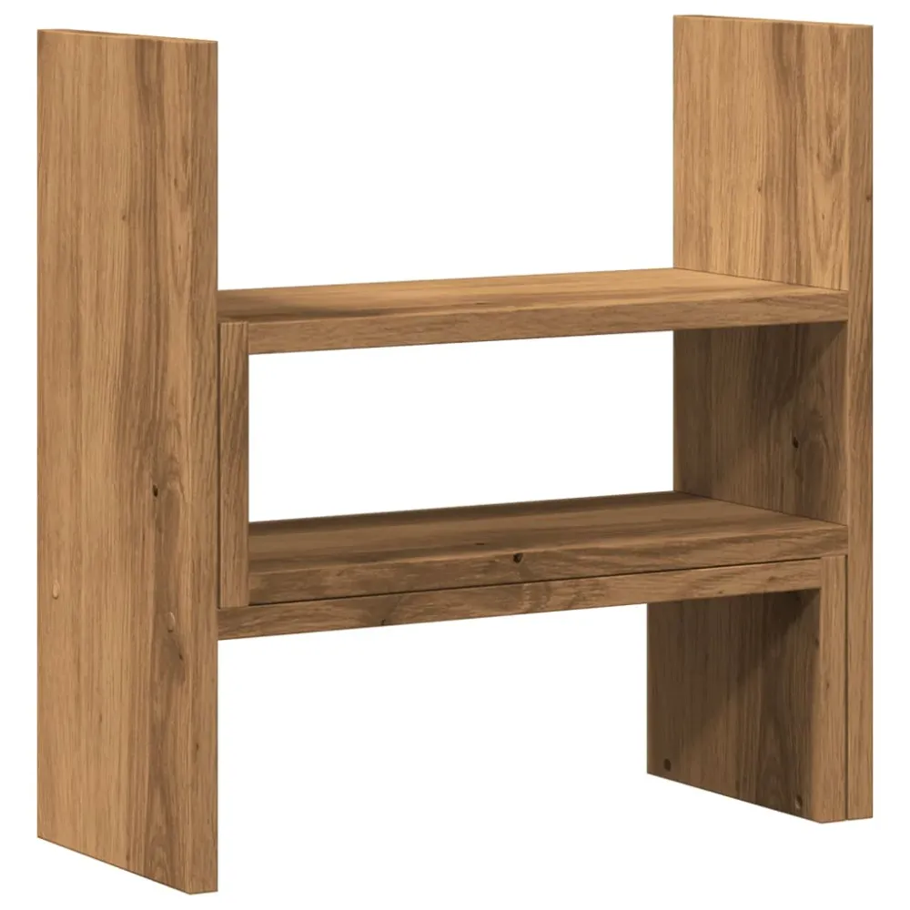 Bloc-notes mural Organisateur armoire de bureau réglable artisanal bois ingénierie marron 02_0043576