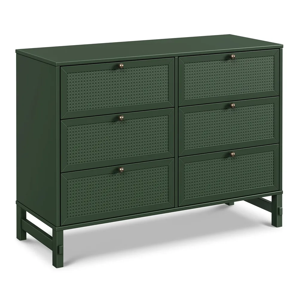 Commode 6 Tiroirs Margot- Vert êt Couleur assortie au bureau