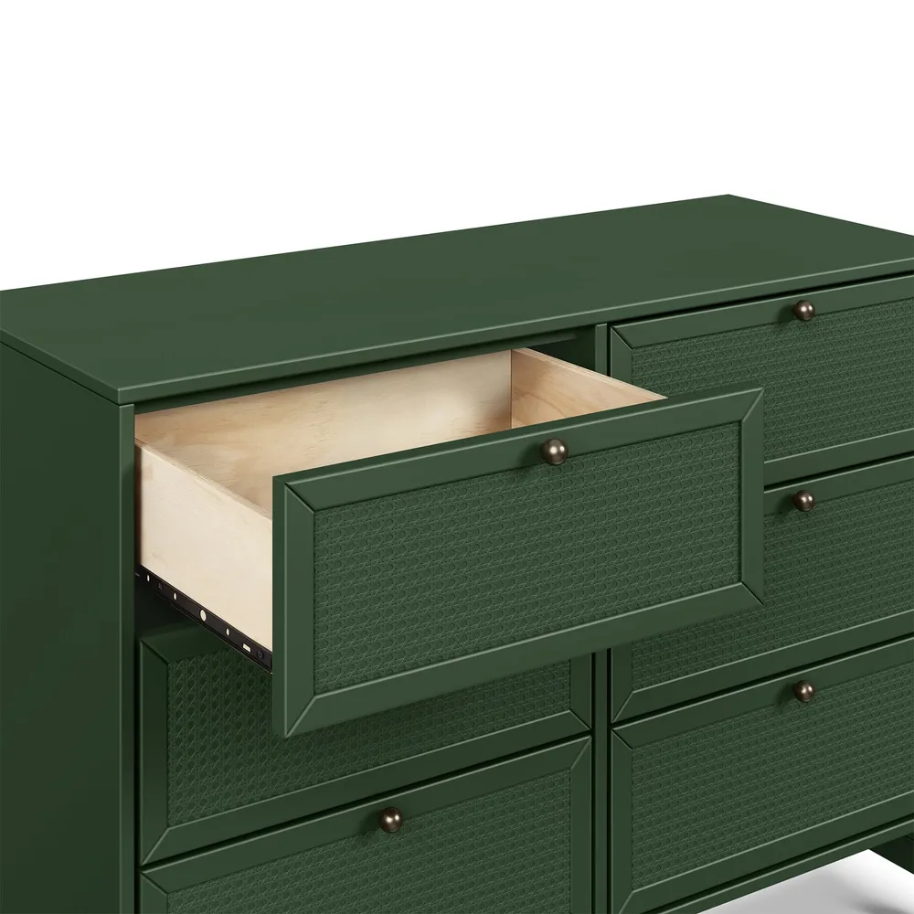 Commode 6 Tiroirs Margot- Vert êt Couleur assortie au bureau
