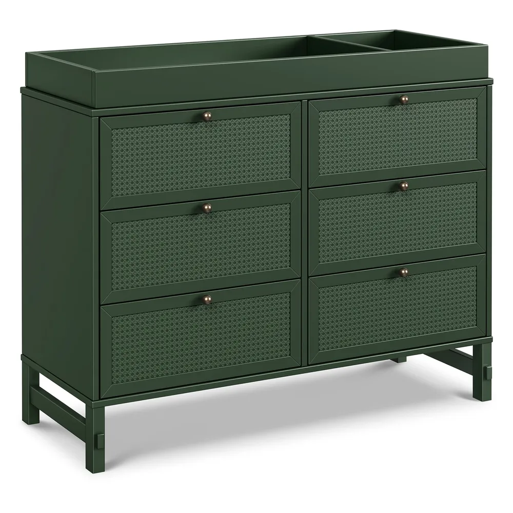 Commode 6 Tiroirs Margot- Vert êt Couleur assortie au bureau