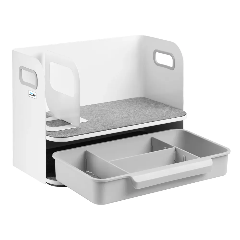 Ergo Office ER-440 Organisateur de bureau avec tiroir et tablette jusqu'à 10kg ER-440 en Plastique ABS