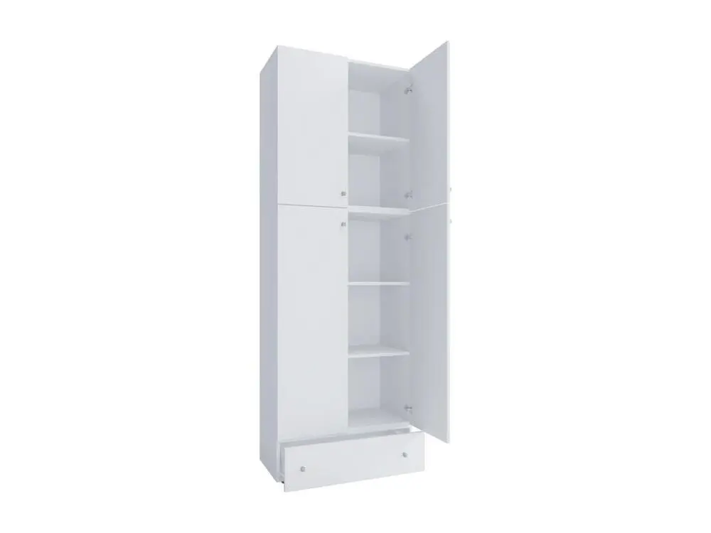 LonaXXL armoire de bureau 4 portes 1 tiroir blanc. Sans outil d'installation