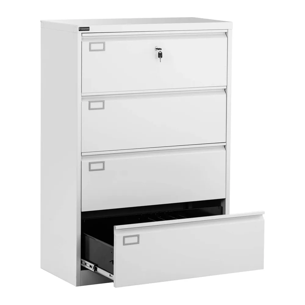 Meuble de classement suspendu 132 cm 4 tiroirs acier 14_0002485 Design minimaliste