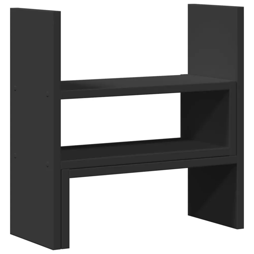 Organisateur armoire de bureau réglable bois d'ingénierie noir 02_0043581 Set d'organisation 5 pièces