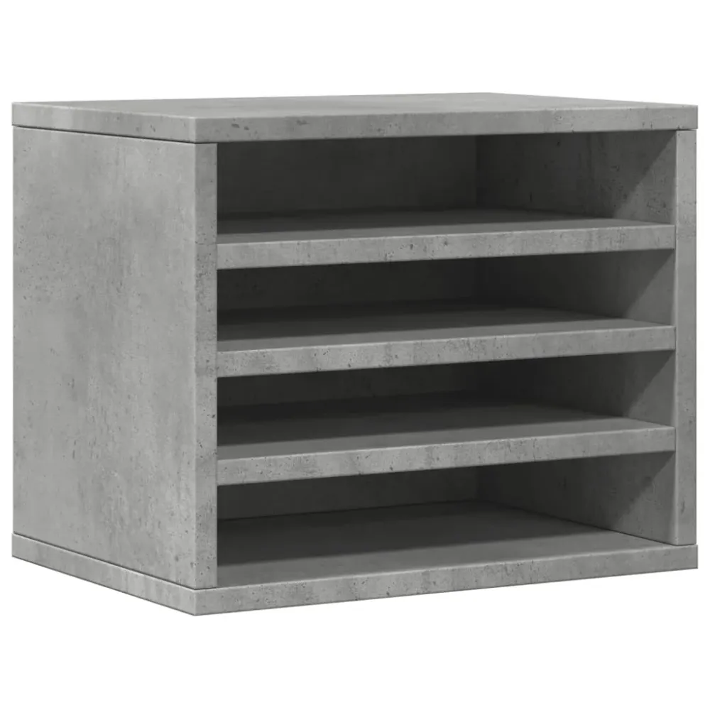 Porte-documents vertical Organisateur armoire de bureau 36 x 26 x 29,5 cm gris béton 02_0043553