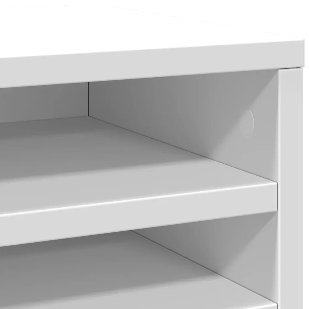 Range-câbles adhésif Organisateur armoire de bureau 36 x 26 x 29,5 cm bois d'ingénierie blanc 02_0043554