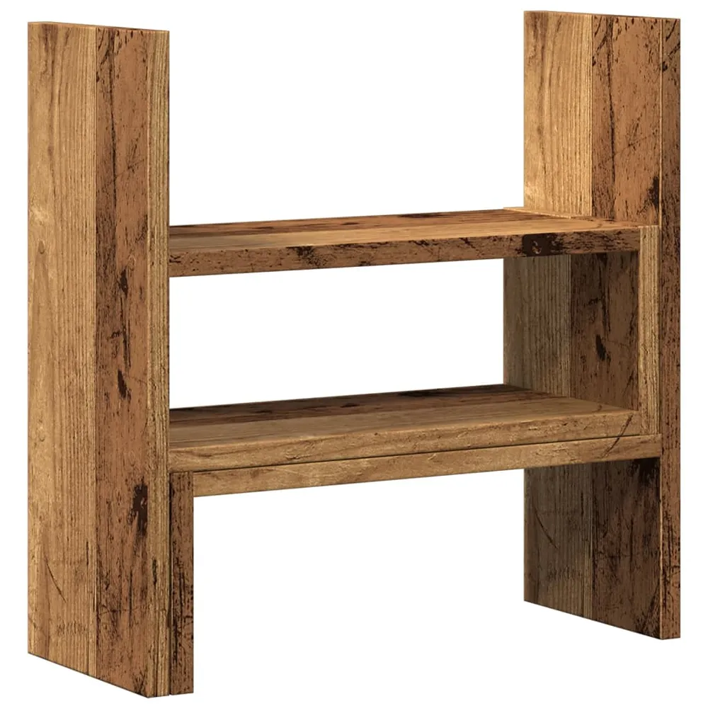 Range-câbles adhésif Organisateur armoire de bureau réglable vieux bois bois d'ingénierie marron 02_0043583