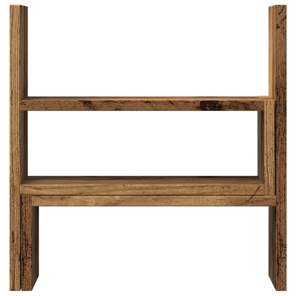 Range-câbles adhésif Organisateur armoire de bureau réglable vieux bois bois d'ingénierie marron 02_0043583