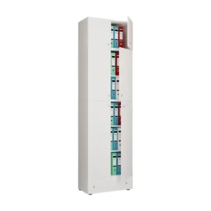 Support pour écran LonaXXL armoire de bureau 3 portes 1 tiroir blanc.